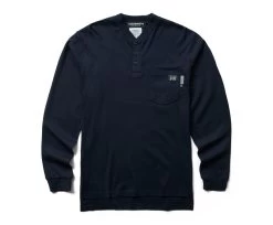Wolverine Men's FR Long Sleeve Henley -Wolverine Shop WBSAM W1203300 417 110122 F22 P 1