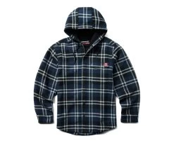 Wolverine Men's Bucksaw Hooded Flannel Shirt-Jac Big & Tall -Wolverine Shop WBSAM W1203770 418 083022 F23 P 1