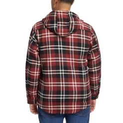 Wolverine Men's Bucksaw Hooded Flannel Shirt-Jac Big & Tall -Wolverine Shop WBSAM W1203770 621 BACK 1