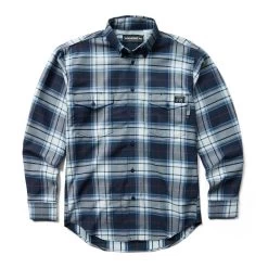 Wolverine Men's FR Plaid Long Sleeve Twill Shirt