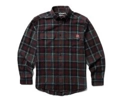 Wolverine Men's Glacier Heavyweight Long Sleeve Flannel Shirt (Big & Tall) -Wolverine Shop WBSAM W1205850 001 083022 F23 P