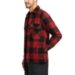 Wolverine Men's Forge Flannel Overshirt -Wolverine Shop WBSAM W1209280 617 FRONTa