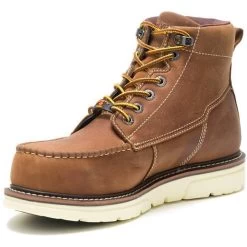 Wolverine Men's I-90 Durashock 6" Comp Toe WP Wedge Work Boot - Tan - W201097 -Wolverine Shop WBSM W201097 040919 S20 135