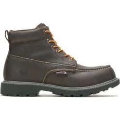Wolverine Men's Floorhand 6" Steel Toe WP Work Boot -Brown- W221048 -Wolverine Shop WBSM W221048 062722 S24 000 1