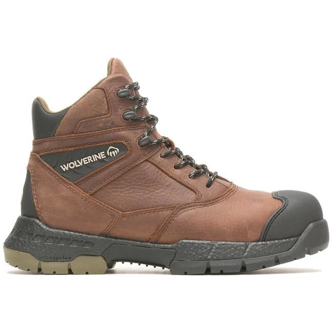 Wolverine Men's Rush Ultraspring 6" Comp Toe WP Work Boot -Brown- W231038 4 Wolverine Men's Rush Ultraspring 6" Comp Toe WP Work Boot -Brown- W231038 - Image 2