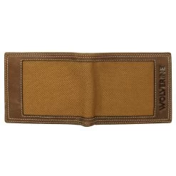 Wolverine Canvas & Leather Bifold Wallet -Wolverine Shop WV61 9219 297 4
